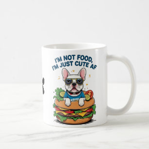 Caneca De Café Bicho de Burger de Bulldog Francês   Cachorro Engr