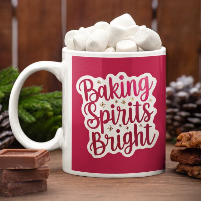 Caneca De Café Bicho De Espíritos Brilhante (Celebrate the holiday this year with this, "Baking Spirits Bright" mug! )