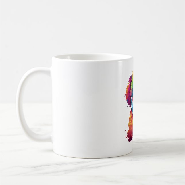 Caneca De Café Bichon Frise Dog Pop Art (Esquerda)