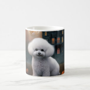 Caneca De Café Bichon Frise Halloween Scary