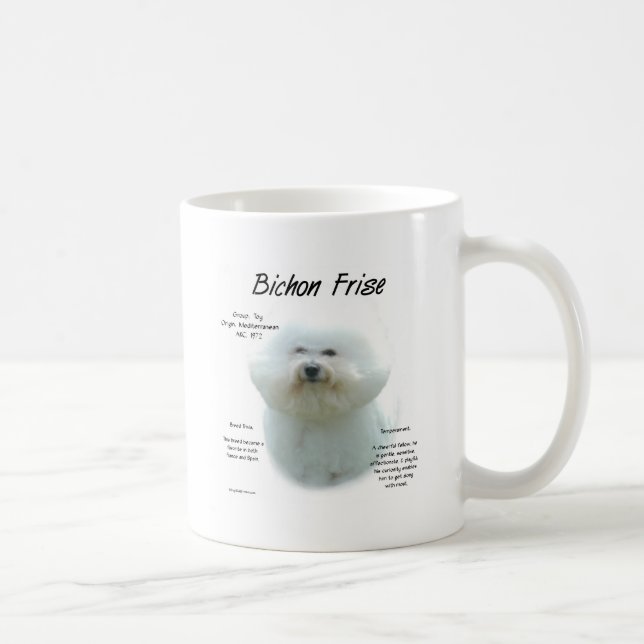 Caneca De Café Bichon Frise History; Tudo Sobre Bichon Frise (Direita)