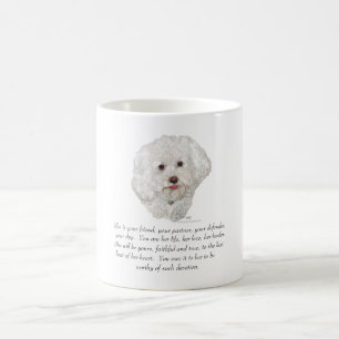 Caneca De Café Bichon Frise Lembrança FÊMEA