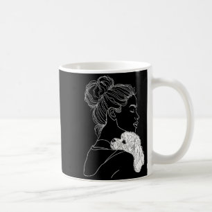 Caneca De Café Bichon frise mãe cachorro arte do dia das mães