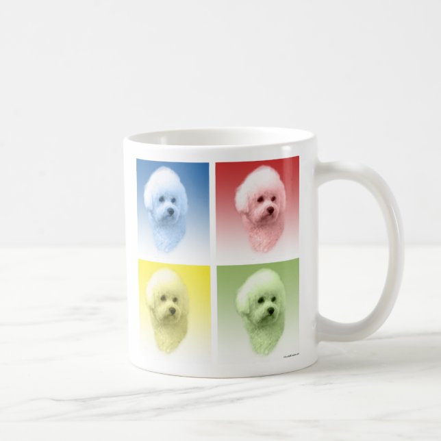 Caneca De Café Bichon Frise Pop Art (Direita)