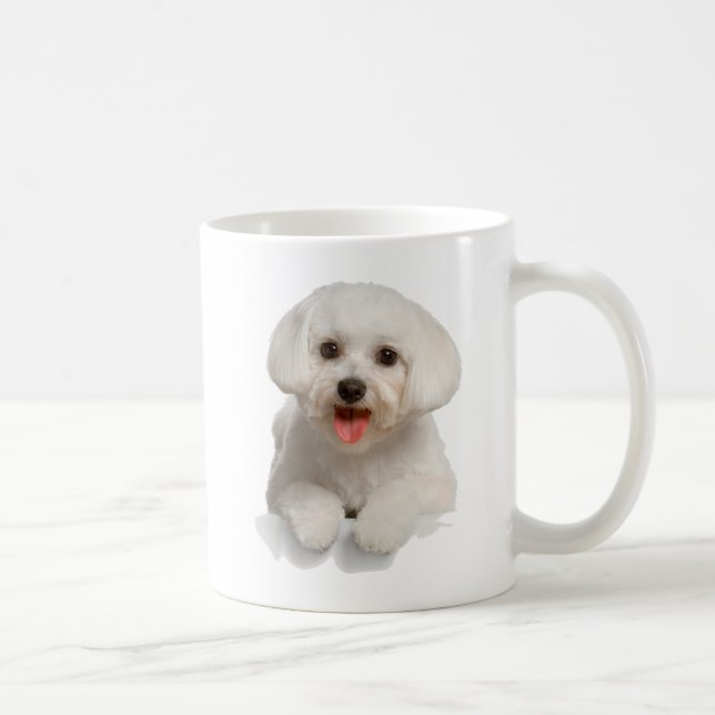 Caneca De Café Bichon Frise Puppy (Direita)