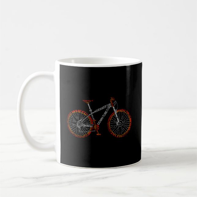 Caneca De Café Bicicleta Anatomia Incrível Fogo de Montanha Verme (Esquerda)