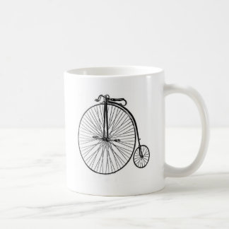 Caneca De Café Bicicleta antiga do Farthing da moeda de um