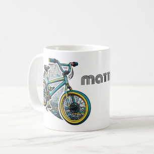 Caneca De Café Bicicleta BMX para crianças. Garoto de aventura de