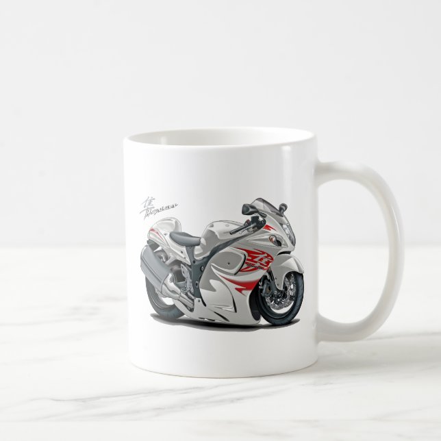 Caneca De Café Bicicleta Branco-Vermelha de Hayabusa (Direita)