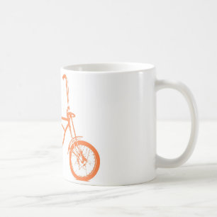 Caneca De Café Bicicleta De Banco De Banana, De Cor Laranja