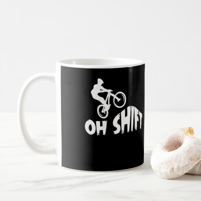 Caneca De Café Bicicleta de bicicleta de montanha Oh Shift (Com Donut)