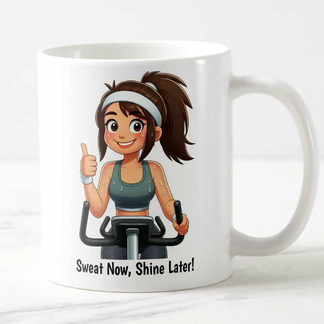 Caneca De Café Bicicleta de Exercício Personalizável (Criador carregado)