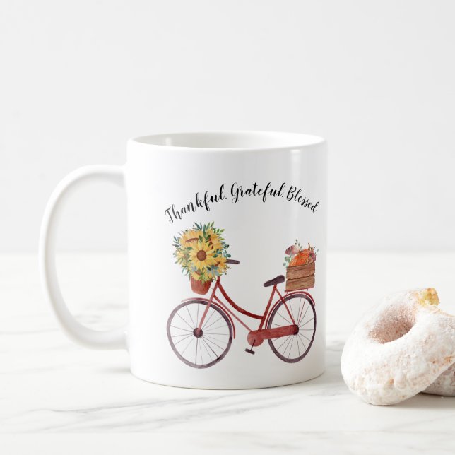 Caneca De Café Bicicleta de Graças-Russo (Com Donut)