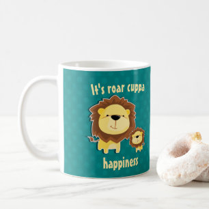 Caneca De Café Bicicleta de leão de animais da selva