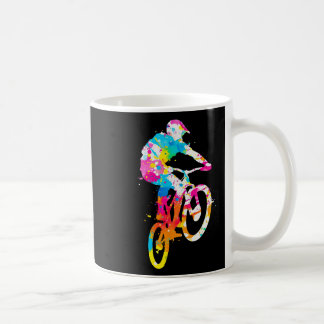 Caneca De Café Bicicleta de Montanha Colorida Ciclista Downhill M