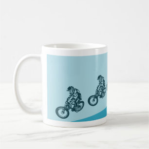 Caneca De Café bicicleta de montanha descida, salto de ar grande