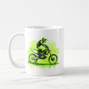 Caneca De Café Bicicleta de terra cor de água verde
