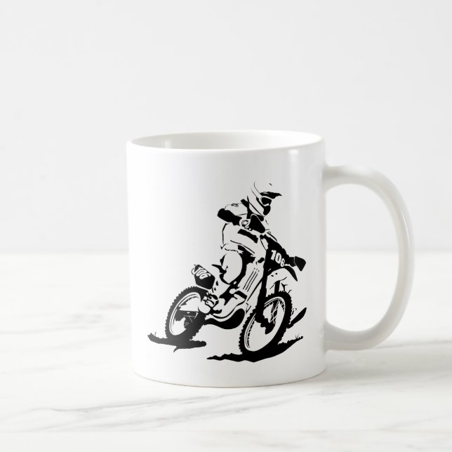 Caneca De Café Bicicleta e cavaleiro simples de Motorcross (Direita)