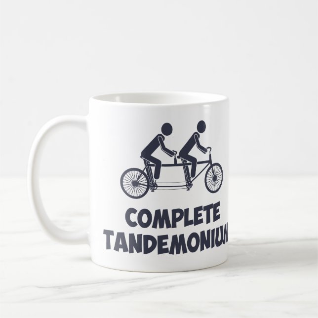 Caneca De Café Bicicleta em tandem Tandemonium completo (Esquerda)