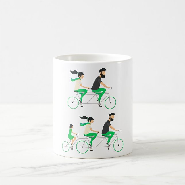 Caneca De Café Bicicleta Tandem Família Ciclismo (Criador carregado)