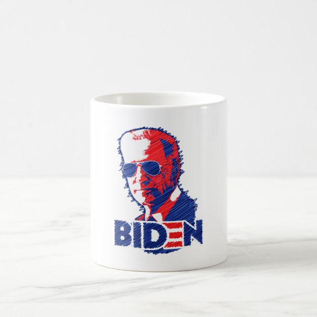 Caneca De Café Biden Aviator Óculos escuros Escrevação Joe Biden  (Centro)