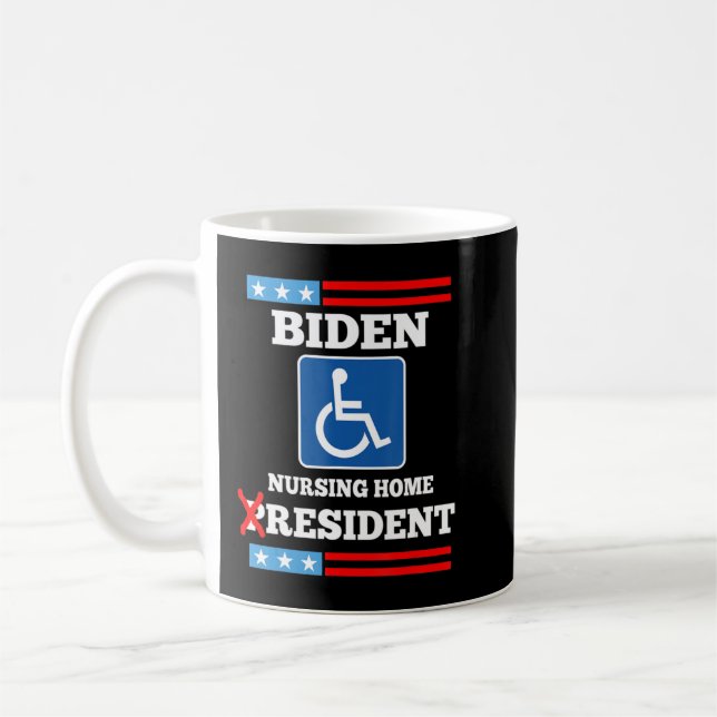 Caneca De Café Biden Enfermando Residente Residente Anti Joe Bide (Esquerda)