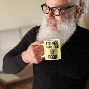CANECA DE CAFÉ BIDEN FUNNY CHRISTMAS EGG NOG MAKES ME POOP