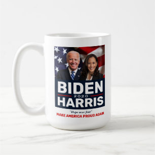 Caneca De Café Biden Harris 2020 Eleitoral Esperança sobre o Medo