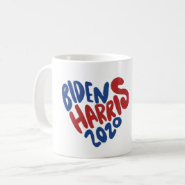 Caneca De Café Biden Harris 2020 Heart