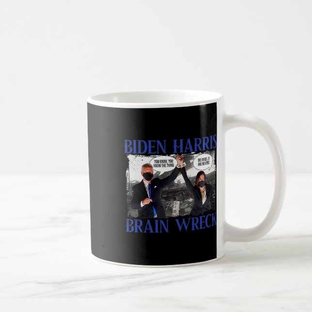 Caneca De Café Biden Harris Cérebro Arruína O V.írus  (Direita)