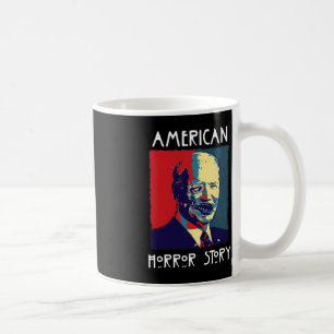 Caneca De Café Biden Horror American Zombie Story Halloween Retro