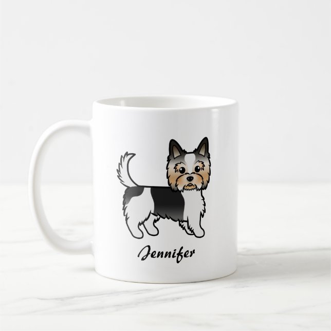 Caneca De Café Biewer Terrier Cachorro de Desenho Animado Fofo &  (Esquerda)