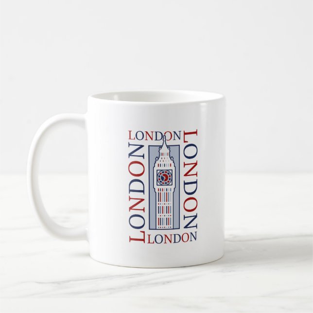 Caneca De Café Big Ben Clock Tower British Landmark Design (Esquerda)