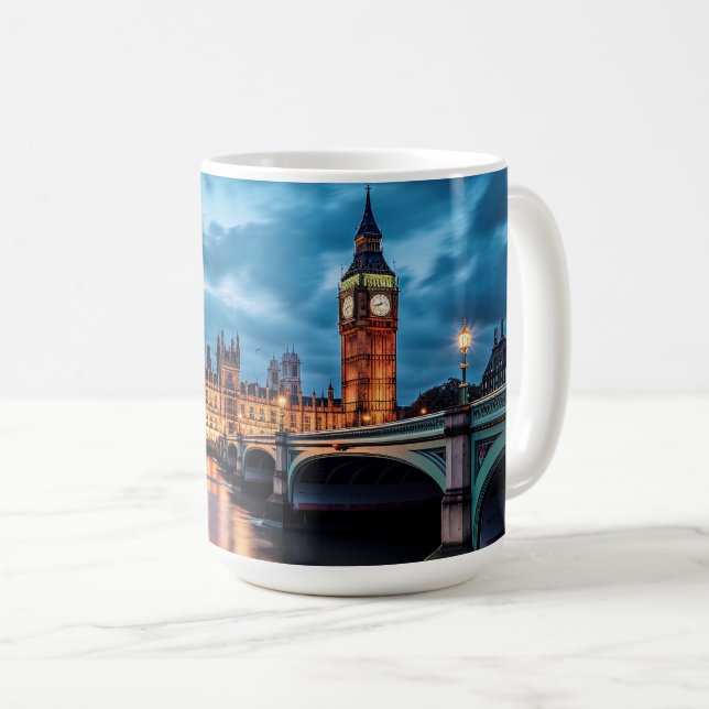 Caneca De Café Big Ben, Londres. (Frente Esquerda)