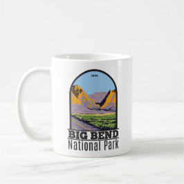 Caneca De Café Big Bend National Park Montanhas Chisos Vintage