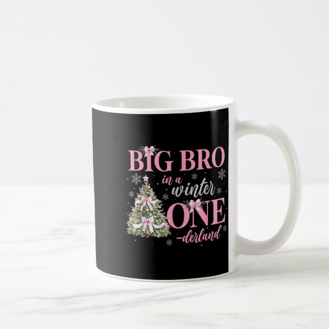 Caneca De Café Big Bro In A Winter Onederland Birthday Girl Chris (Direita)