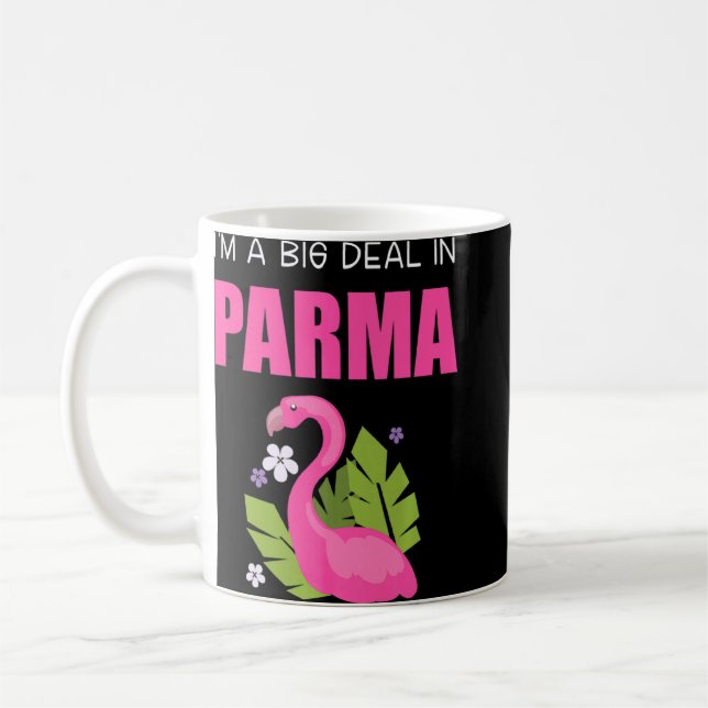 Caneca De Café Big Deal Sarcastic Funny Parma Ohio Pink Flamingo (Esquerda)