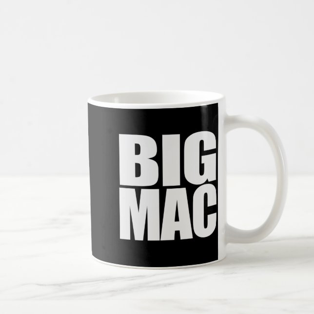 Caneca De Café Big Mac Cool Unique And Funny Black White  (Direita)