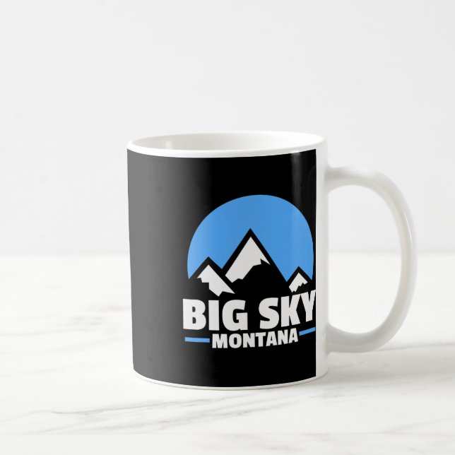Caneca De Café Big Sky Montana Snowboard Mountain (Direita)