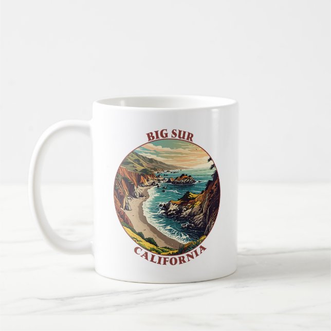 Caneca De Café Big Sur California EUA (Esquerda)