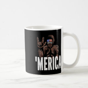 Caneca De Café Bigfoot 4° De Julho De Ondas Do Dia Da Independênc