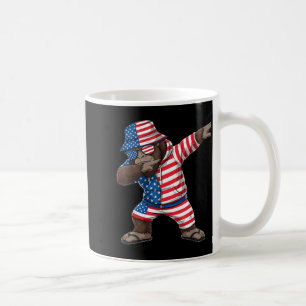 Caneca De Café Bigfoot Bandeira Americana Vermelha Branca Azul Pa