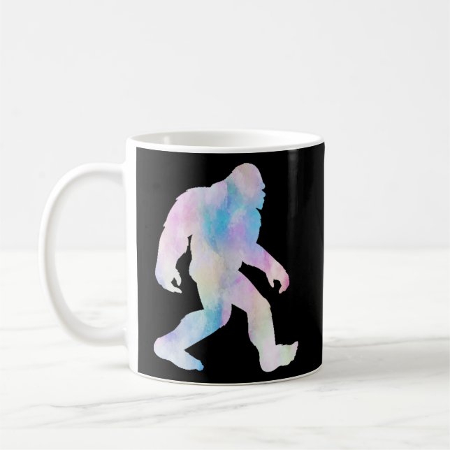 Caneca De Café Bigfoot de Aquarela (Esquerda)