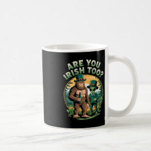 Caneca De Café Bigfoot E Alien Bebendo Cerveja Engraçado St. Patr