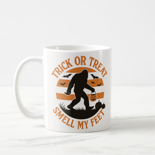 Caneca De Café Bigfoot Halloween Mug Spooky Sasquatch Café (Esquerda)