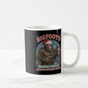 Caneca De Café Bigfoot luta sazonal Engraçada sasquista de Natal