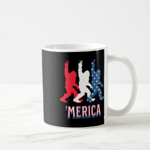 Caneca De Café Bigfoot Mérica Red White Blue Peace Sinal 4° De Ju