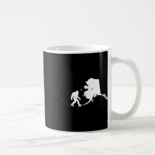 Caneca De Café Bigfoot no Alaska - Mapa Estatal Sasquatch Men Gif