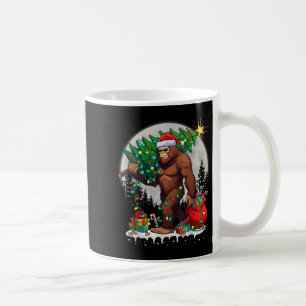 Caneca De Café Bigfoot Papai noel Árvore de Natal Luz Engraçada X