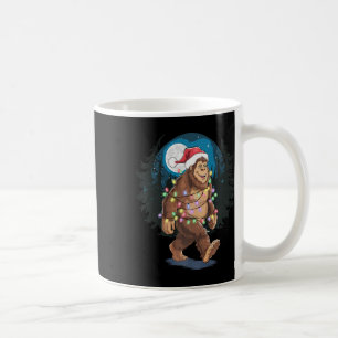 Caneca De Café Bigfoot Papai noel Árvore de Natal Luz Engraçada X